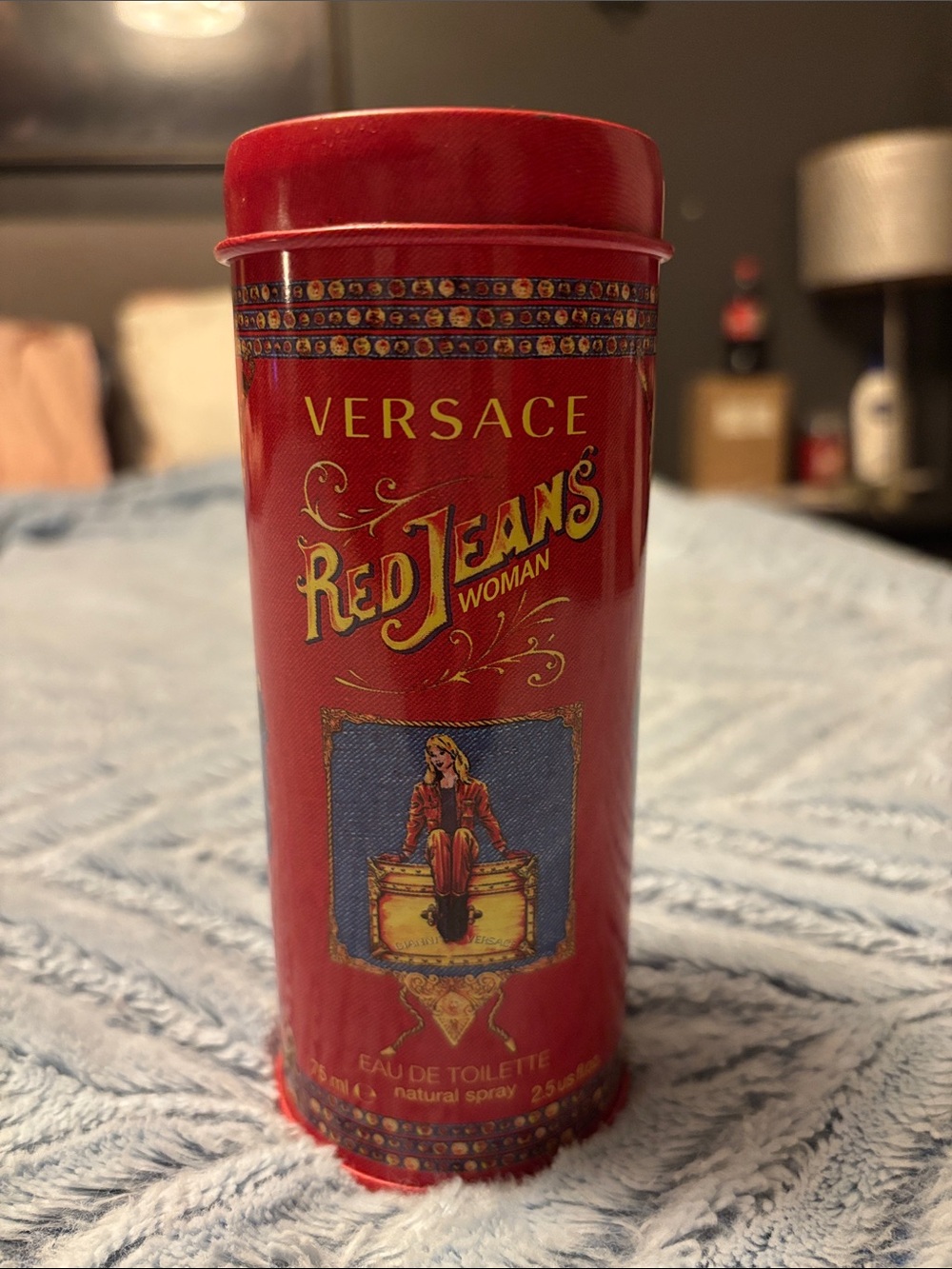 Versace Red Jeans Woman Red Collectible Tin